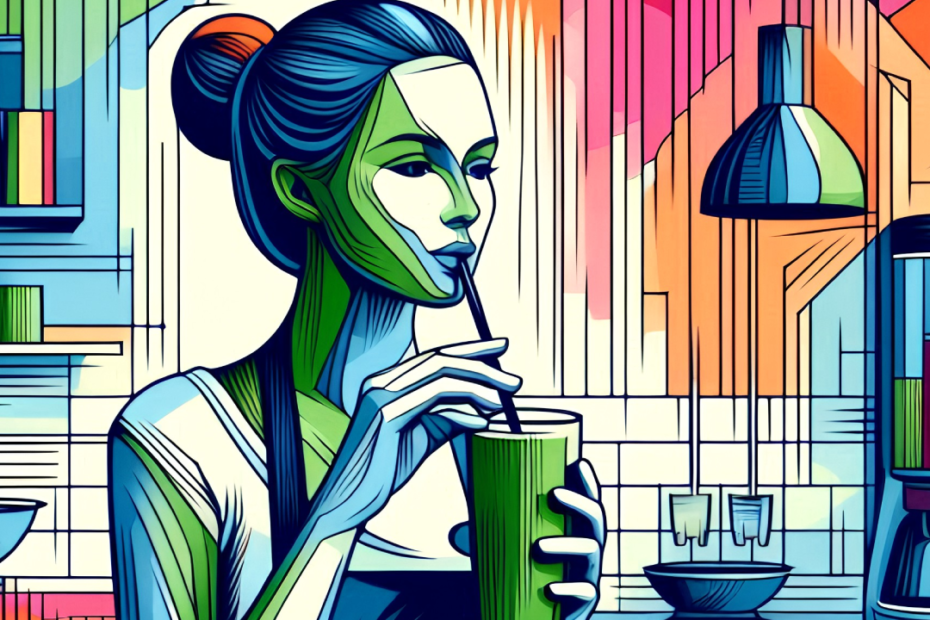 an abstract depiction of a woman drinking a smoothie for this ecommerce SEO case study