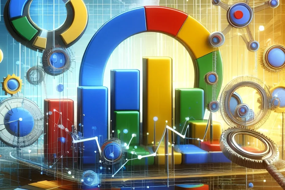 abstract representation of analyzing search results in Google