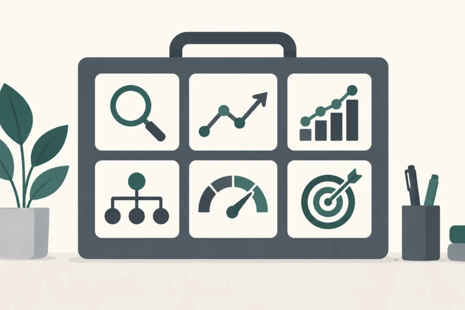 briefcase graphic representing the best free seo tools